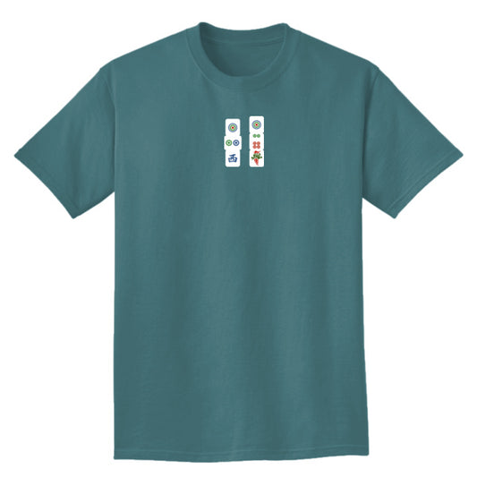 Mahjong Embroidered Crewneck T-Shirt - Relaxed Fit